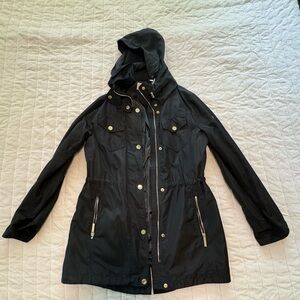 Michael Kors Black Utility Jacket with Hood